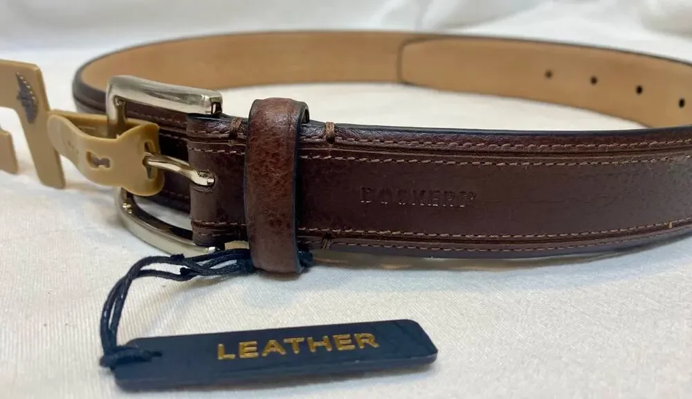 Dockers Brown Leather Belt Men's Sz L 38-40 NWT